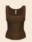 COMFORT-TANK---ORGANIC BAMBOO RIBBED - CHOCOLATE BROWN