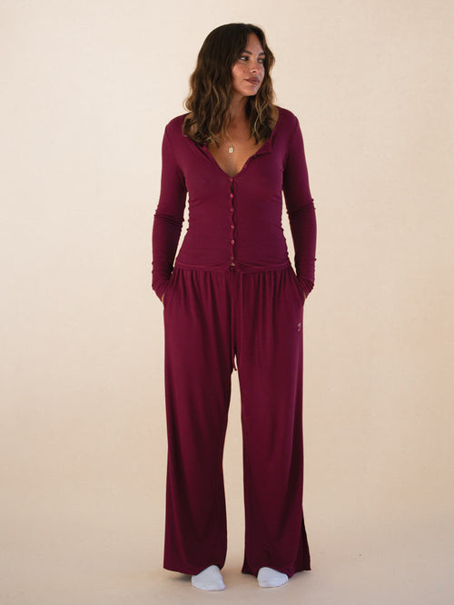 Dreamer Split Pant Wine