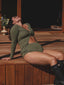 Season Boyleg Mid Rise Olive