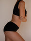 Season Boyleg Mid Rise Long Black