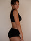 Comfort Crop Long Black