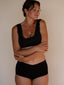 Comfort Crop Long Black