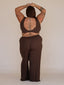 DREAMER LOUNGE PANT---ORGANIC BAMBOO RIBBED - CHOCOLATE BROWN