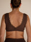 COMFORT-CROP---ORGANIC BAMBOO RIBBED - CHOCOLATE BROWN