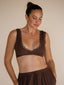 COMFORT-CROP---ORGANIC BAMBOO RIBBED - CHOCOLATE BROWN