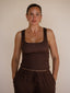 COMFORT-TANK---ORGANIC BAMBOO RIBBED - CHOCOLATE BROWN