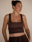 COMFORT-TANK---ORGANIC BAMBOO RIBBED - CHOCOLATE BROWN