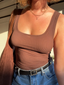 COMFORT-TANK---ORGANIC BAMBOO RIBBED - CHOCOLATE BROWN