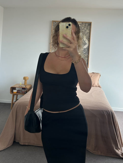 Comfort Tank Long Black