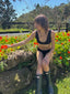 Comfort Crop Long Black