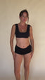 Season Boyleg Mid Rise Long Black