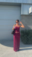 Siren Maxi Skirt Wine