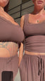 DREAMER LOUNGE PANT---ORGANIC BAMBOO RIBBED - CHOCOLATE BROWN