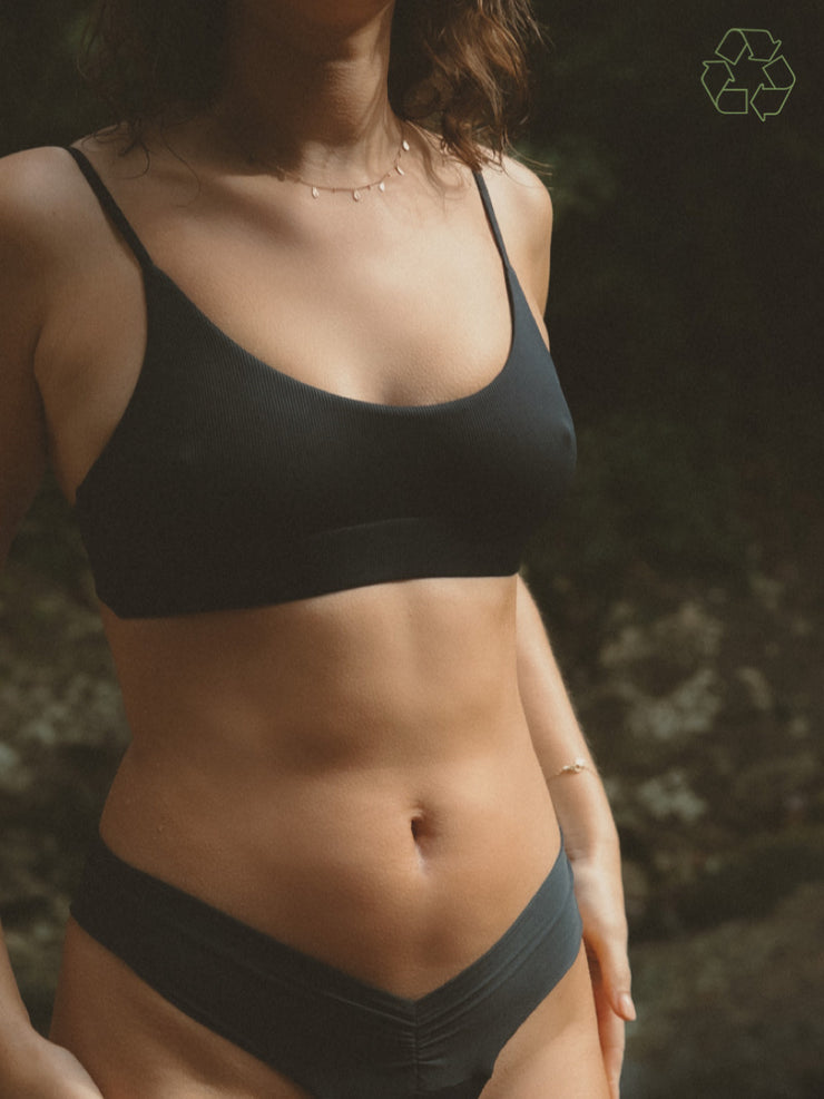 Berber Top - Ribbed Black