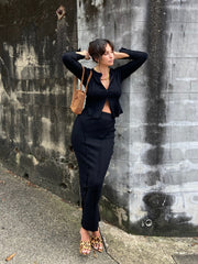 Cotton Ribbed Skirt